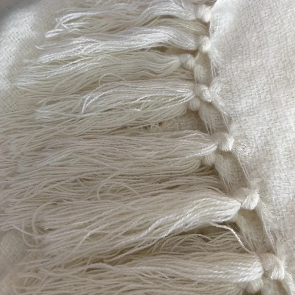 West Elm Acrylic Fringed Throw Blanket - Size 44 x 56